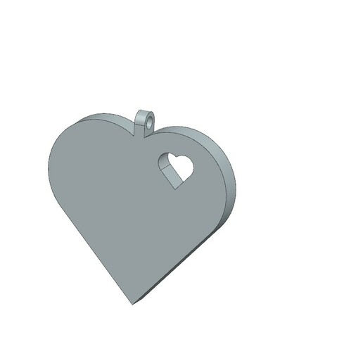cœur pendentif cerf Valentin journée l'amour 3D print model - Mito3D