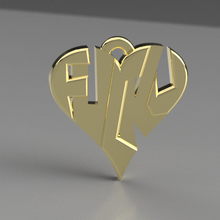 heart pendant jewel fuck fun for u you badass funny collar necklace 3d print model - Mito3D