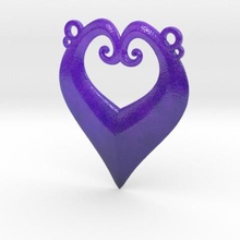 heart pendant various pendulous 3d print model - Mito3D