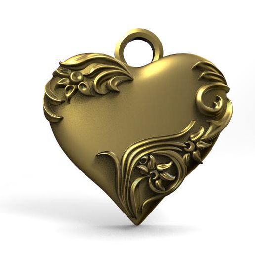 cuore pendente gioielleria gioiello amore 3D print model - Mito3D