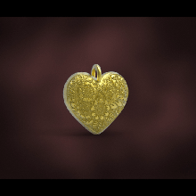 cuore pendente gioielleria San Valentino giorno regalo scatola amore arredamento decorazione squillare 3d print model - Mito3D