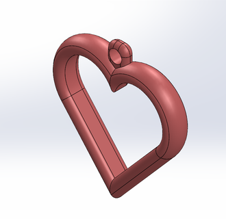 cuore pendente valentinexcults 3d print model - Mito3D
