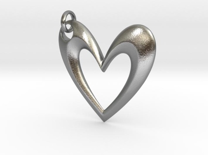 heart pendant 3d print model - Mito3D