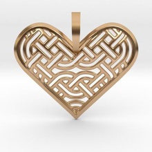 heart pendant jewelry pendulous 3d print model - Mito3D