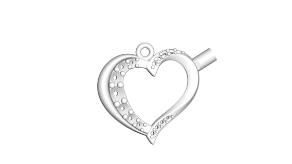 corazón colgante pendiente pendant joya collares anillo libra esterlina oro joyería llaveros pendientes esposas 3d print model - Mito3D