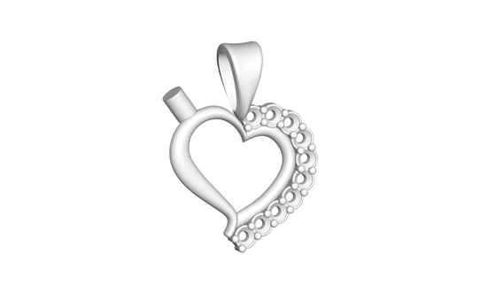 corazón colgante pendiente pendant joya collares anillo libra esterlina oro joyería llaveros pendientes esposas 3d print model - Mito3D