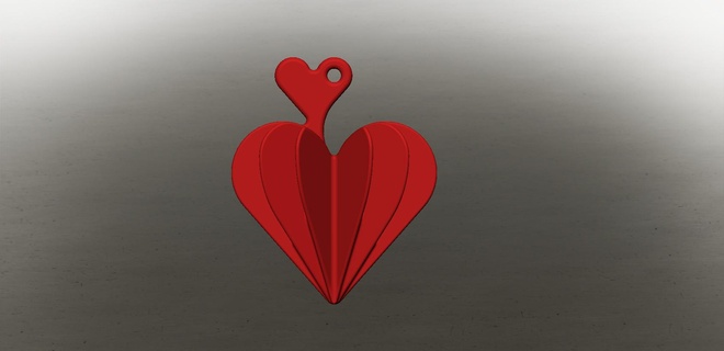 heart pendant hart wear love red ocassion ocassions 3d print model - Mito3D