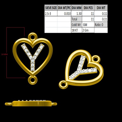 heart pendant jewelry 3D print model - Mito3D