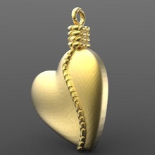 heart pendant 13 jewelry keychain love valentine print fashion art knot 3d print model - Mito3D