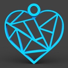 heart pendant 7 jewelry keychain keyring love valentine 3d print model - Mito3D