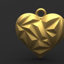 heart pendant 9 jewelry keychain keyring love valentine 3d print model - Mito3D