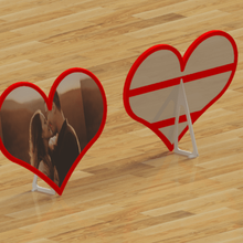heart photo frame st-valentine love couple framework 14 february simple easy gift 3d print model - Mito3D