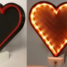 heart picture frame 3d print model - Mito3D