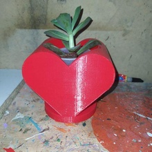 coração planter matera Coraz arte plantador Panela 3d print model - Mito3D