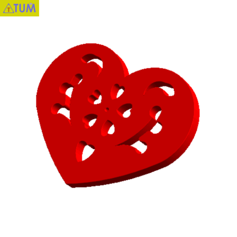 coração placa símbolo no12 a moda livre o mel amante dia dos namorados 14 fev presente 3D print model - Mito3D
