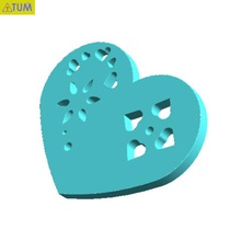 heart plate symbol no2 fashion tumcults free honey lover valentines 14 feb gift 3d print model - Mito3D