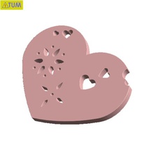 el corazón de la placa símbolo no4 moda libre miel amante día san valentín El 14 febrero regalo 3d print model - Mito3D