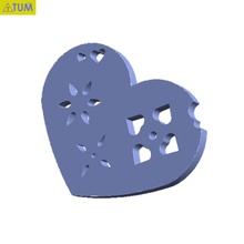 cuore piatto simbolo no5 moda libero il miele amante di san valentino 14 feb regalo 3d print model - Mito3D