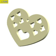 heart plate symbol no6 fashion free honey lover valentines 14 feb gift 3d print model - Mito3D