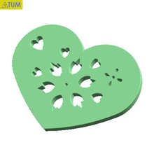 heart plate symbol no9 fashion free honey lover valentines 14 feb gift 3d print model - Mito3D