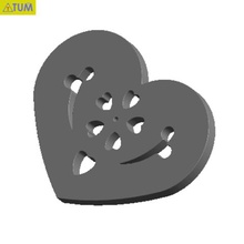 el corazón de la placa símbolo no10 moda libre miel amante día san valentín El 14 febrero regalo 3d print model - Mito3D