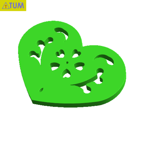 coração placa símbolo no13 a moda livre o mel amante dia dos namorados 14 fev presente 3D print model - Mito3D