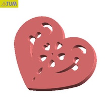 le cœur de la plaque symbole no14 mode gratuit miel amant st-valentin 14 fév cadeau 3d print model - Mito3D