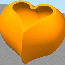kalp tencere xl sevgili gün Sanat hediye Aşk çiçek Şeker Kutu vazo 3d print model - Mito3D