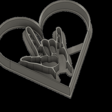 heart punch home biscuit cookie gift kitchen sign language 3d print model - Mito3D