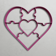 corazón rompecabezas amor san valentin día 3d print model - Mito3D