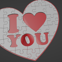 kalp bulmaca Kutu Sanat sevgili gün hediye yapboz hapinler Aşk kız arkadaşı 3d print model - Mito3D