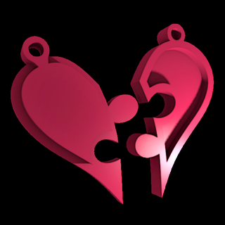 kalp bulmaca anahtar yüzük giyilebilir Aşk sevgili birtanem Sevilen sarılmak sevgilim Şirin tatlı sevgililer gün romantik 3d print model - Mito3D