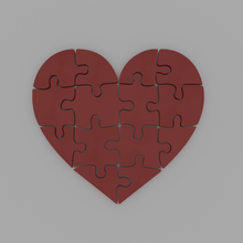 heart puzzle toy jigsaw kids 3d print model - Mito3D