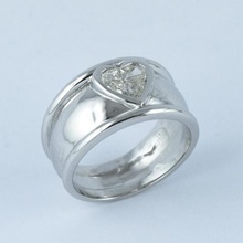 heart ring 1 jewelry melting wax lost 3d print model - Mito3D