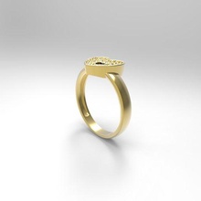 heart ring jewelry gold diamond beautiful art 3d print model - Mito3D
