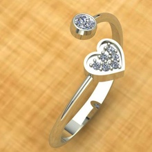 coração anel joalheria argolas amar comprometimento 3d print model - Mito3D
