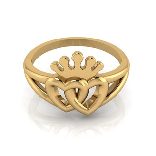 corazón anillo oro plata joyería joya 3d print model - Mito3D