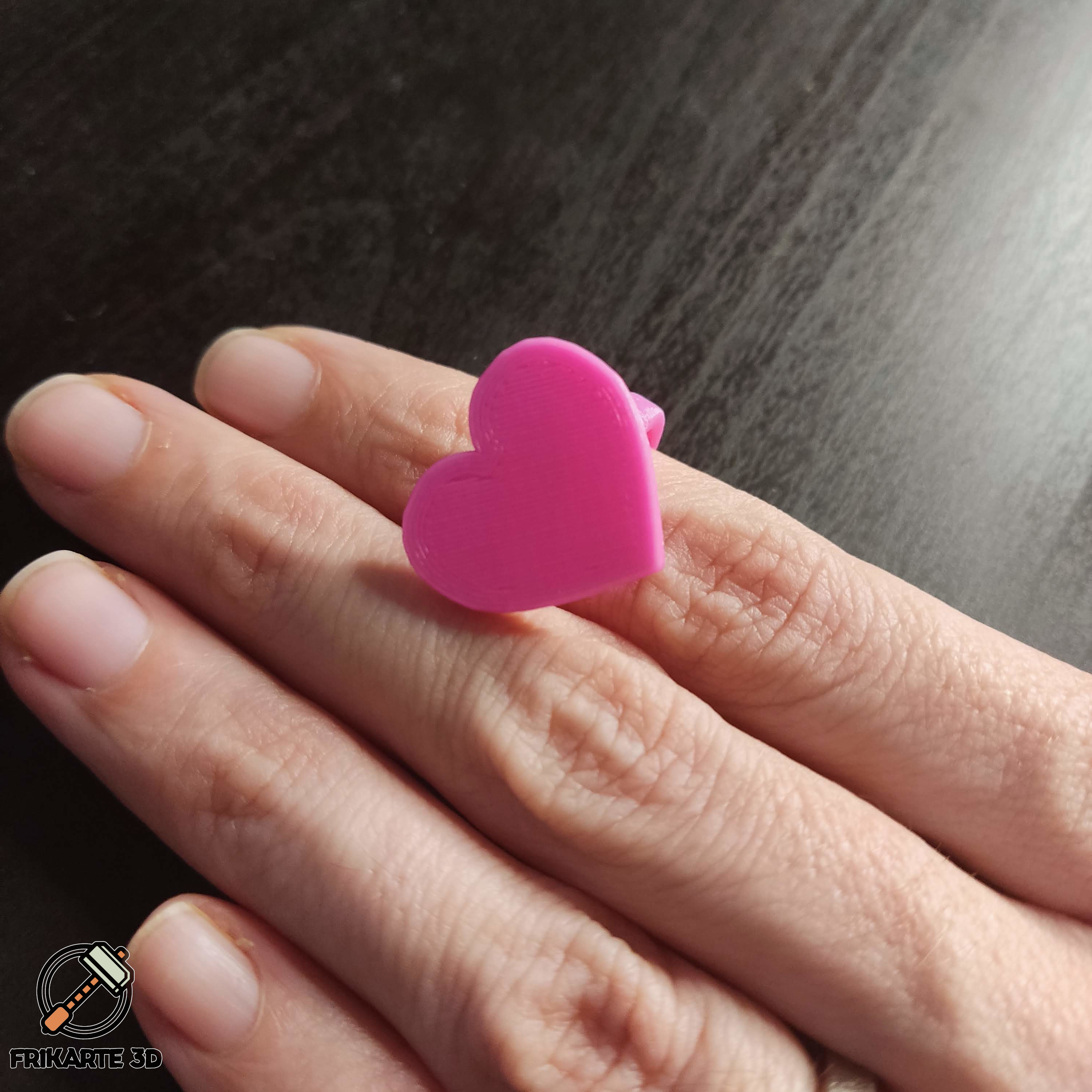 heart ring love jewelry diy easy pretty cool wonderful 3D print model - Mito3D