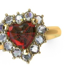 heart ring jewelry jewellery wedding 3d print model - Mito3D
