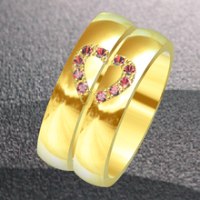 corazón anillos joyería joya alianzas 3d print model - Mito3D