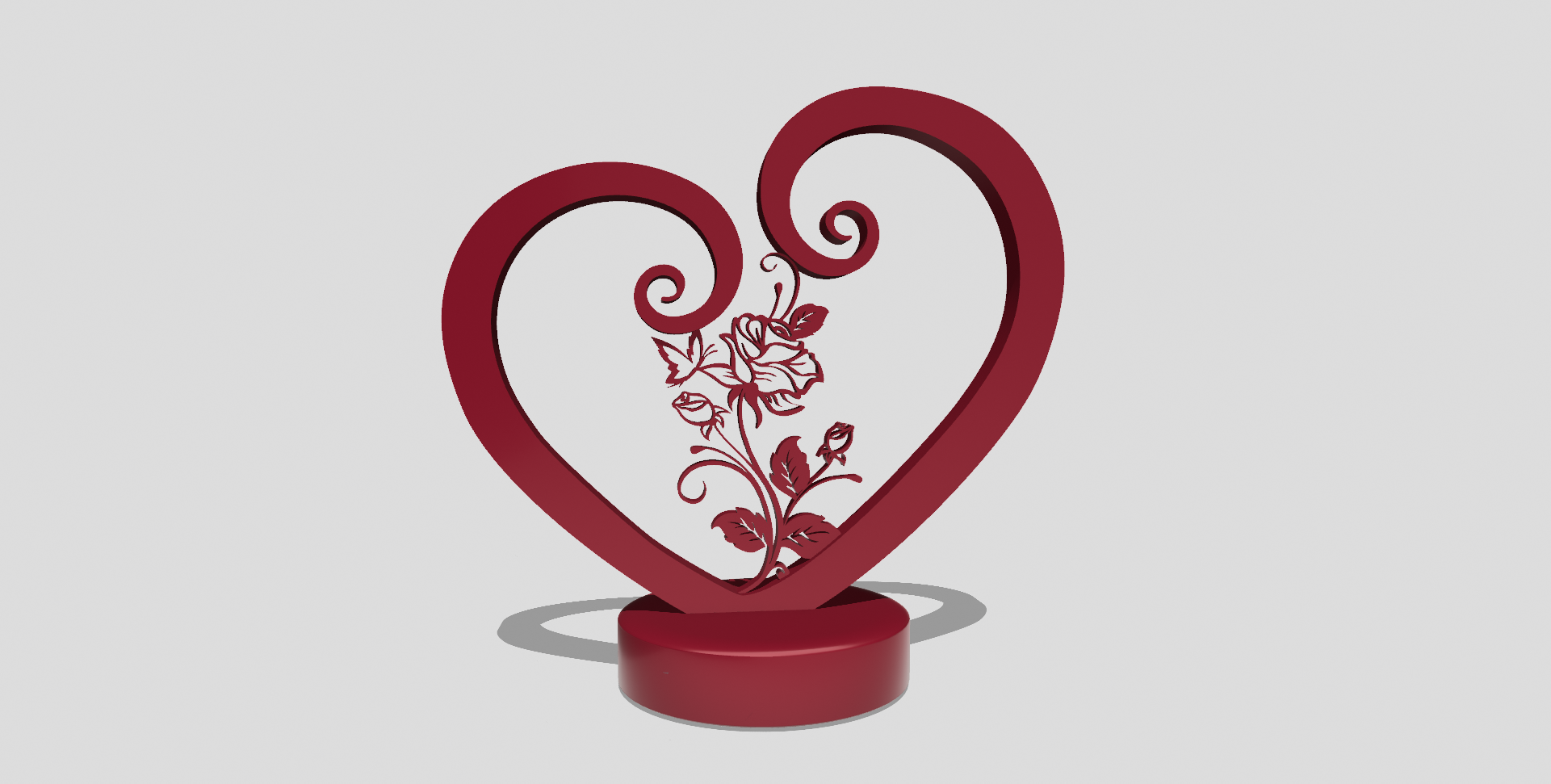 cuore rosa farfalla romantico anniversario regalo san valentino giorno fidanzamento proposta nozze amore statua festa atmosfera arredamento artigianato ornamento decorazione casa 3D print model - Mito3D