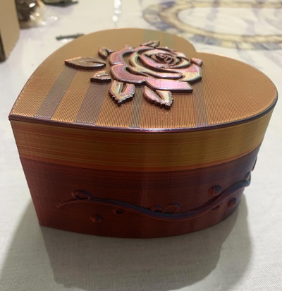 herz rose schmuck box valentinstag liebe rosa 3d print model - Mito3D