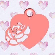 coração rosa pingente vários amor valentin o dia dos namorados 3d print model - Mito3D