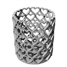 heart shape pen stand 3d print model - Mito3D