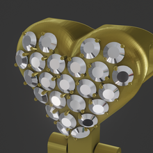 kalp şekilli kefalet 3d Yazdır model takı kolye Aşk moda lüks değerli altın mücevher yazdırılabilir vermek 3dprint özel elmaslar romantik oyuncular 3d print model - Mito3D