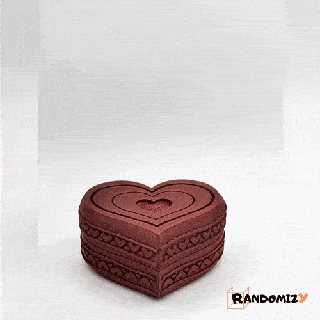 heart shaped box valentine valentines valentine's day gifts gift ideas decoration love printinplace support print place randomizy 3d print model - Mito3D
