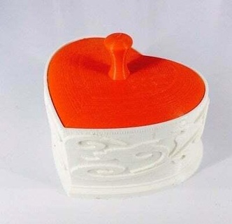 cuore forma scatola regalo squillare San Valentino giorno contenitori 3d print model - Mito3D