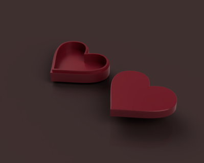 heart shaped box heart box valentinesheart heartbox fittedlidbox  3d print model - Mito3D