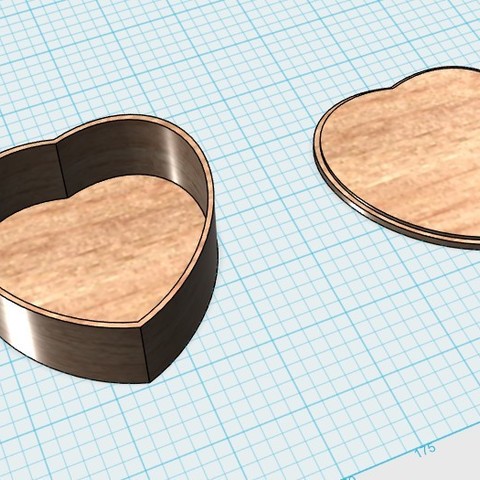 heart shaped box Deckel home 3D print model - Mito3D