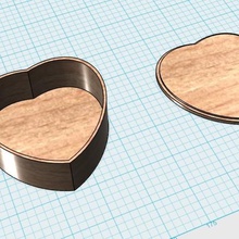 heart shaped box lid home 3d print model - Mito3D
